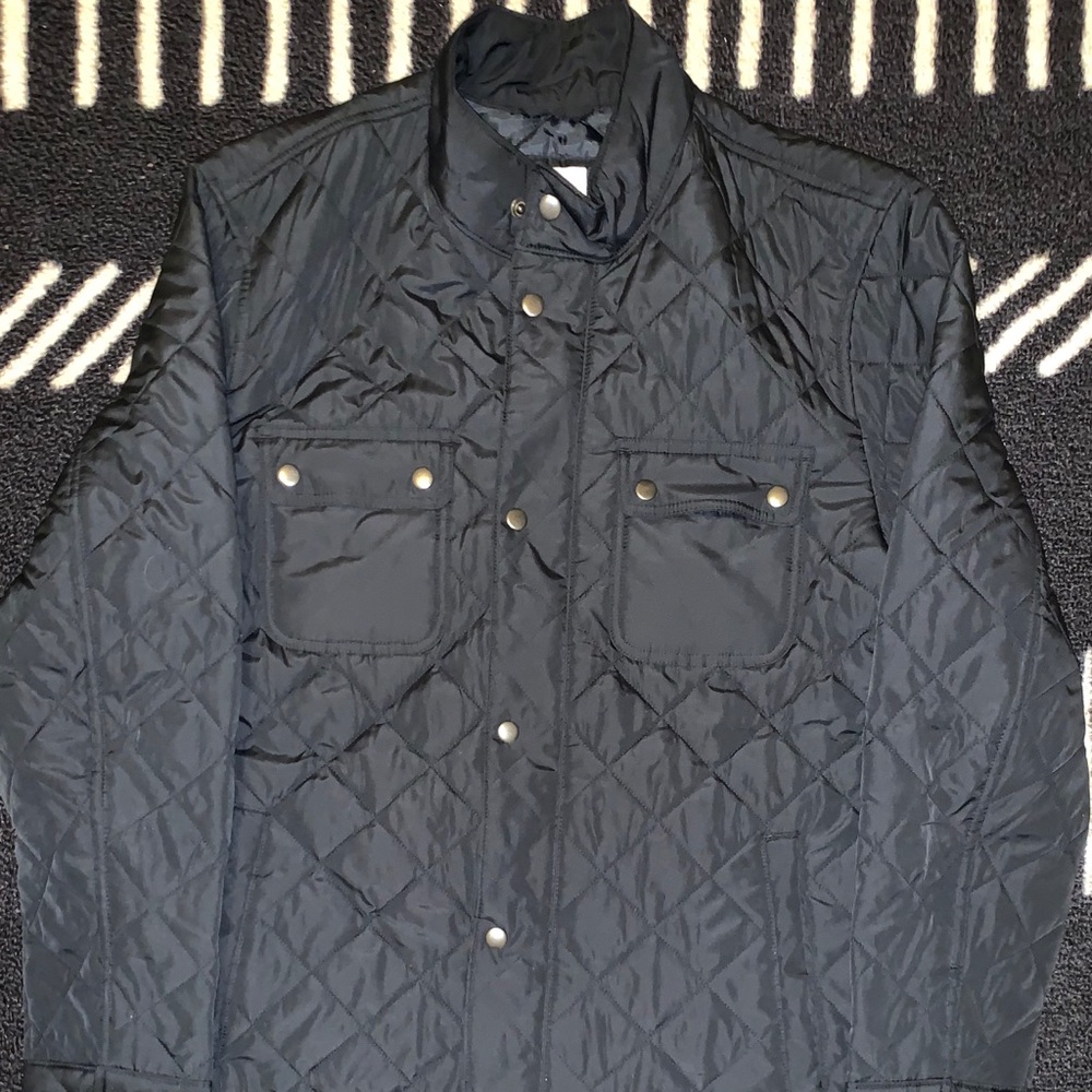 Gap Quilted Shirt Jacket Navy Large